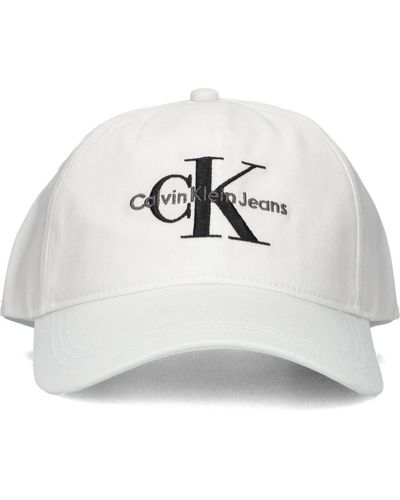 Calvin Klein Monogram cap weiß organische baumwolle - Mettallic