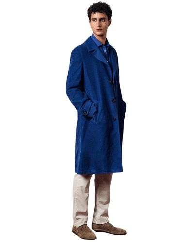 Massimo Alba Coats > single-breasted coats - Bleu