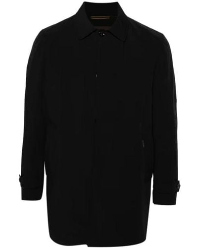 Moorer Single-Breasted Coats - Black
