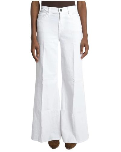 FRAME Trousers > wide trousers - Blanc