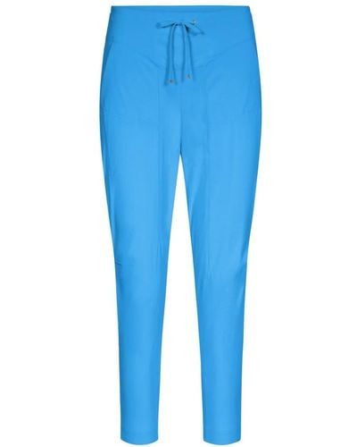 RAFFAELLO ROSSI Slim-Fit Trousers - Blue