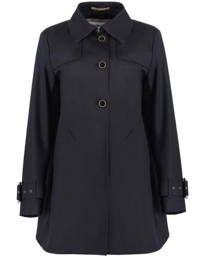 Herno Single-Breasted Coats - Blue