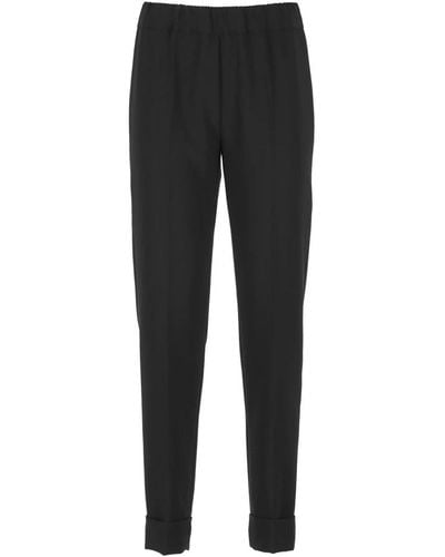 D.exterior Tapered trousers - Schwarz