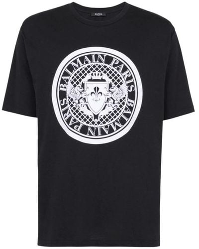 Balmain Organic Cotton Logo T-shirt - Black