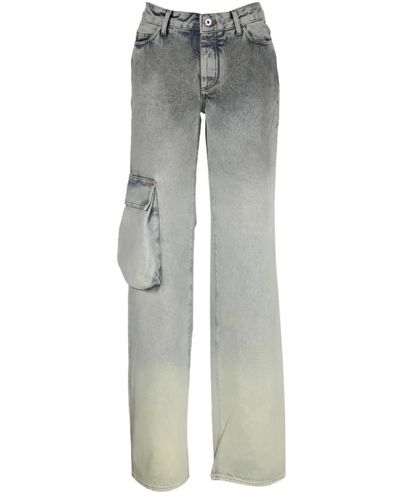 Off-White c/o Virgil Abloh Straight Jeans - Grijs
