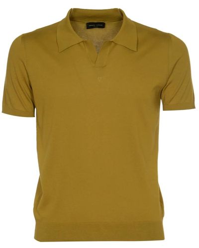 Roberto Collina Militär polo t-shirts - Grün