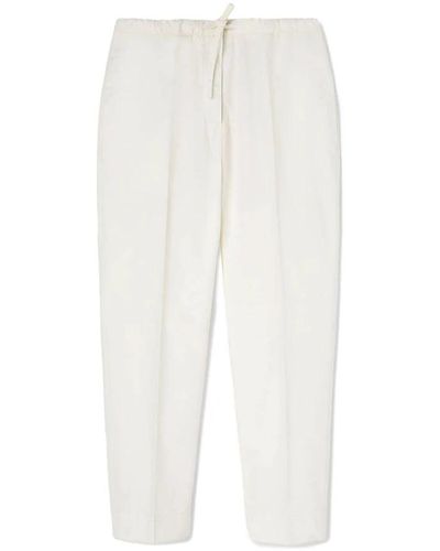 Jil Sander Cropped trousers - Weiß