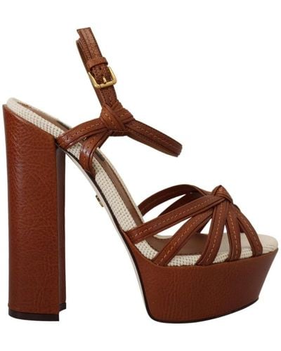 Dolce & Gabbana High Heel Sandals - Brown