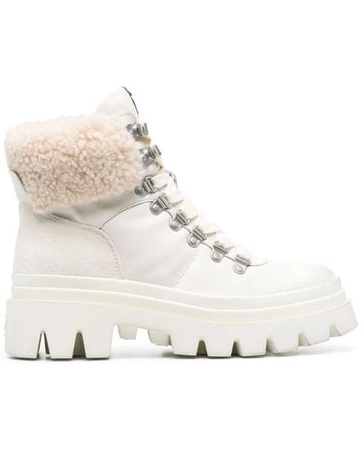 Ash Lace-Up Boots - White