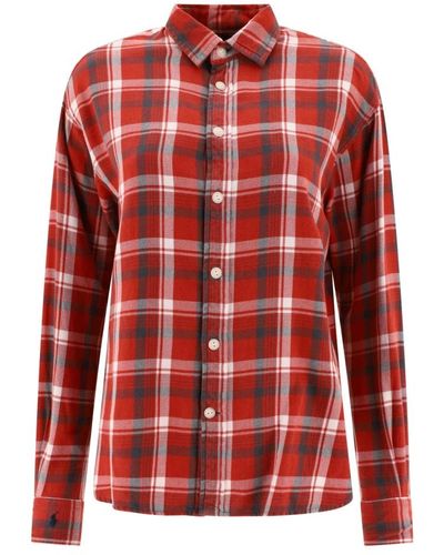 Ralph Lauren Camisa de cuadros de polo - Rojo