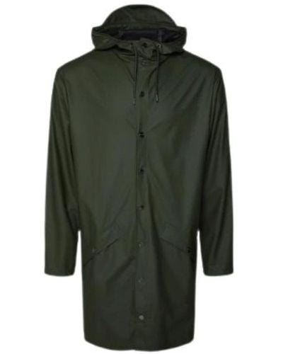Rains Single-Breasted Coats - Green