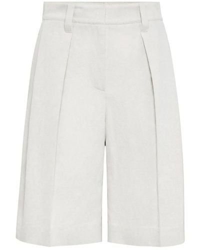 Brunello Cucinelli Long Shorts - White