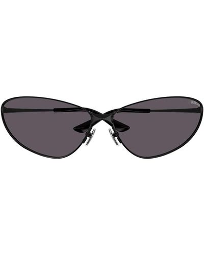 Balenciaga Gafas de sol futuristas y minimalistas bb 0315s 002 - Marrón