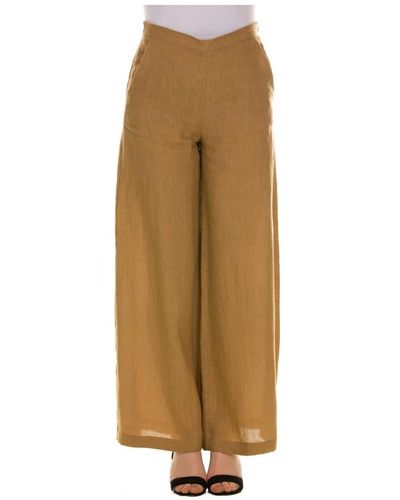 Marella Pantalones de lino - Neutro