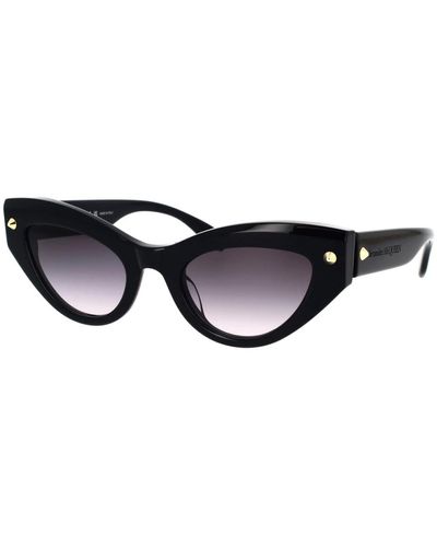 Alexander McQueen Studded cat-eye sonnenbrille,stylische sonnenbrille am0407s - Schwarz