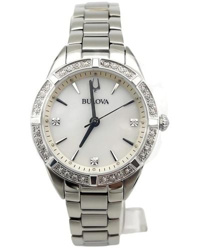 Bulova Donna - 96r228 - con diamanti orologio - Metallizzato