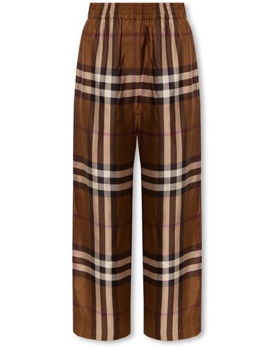 Burberry Wide Trousers - Brown