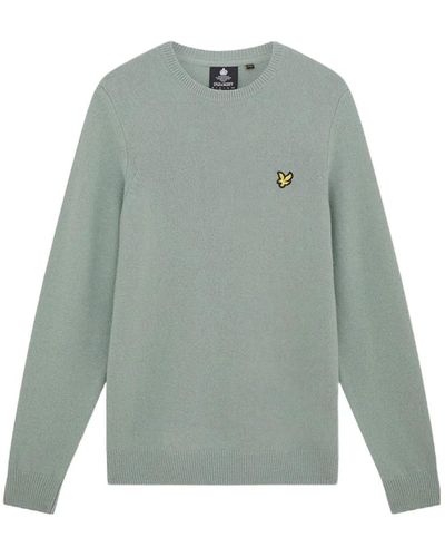 Lyle & Scott Maglione lyle scott kn921vf-w806 blu - taglie abbigliamento: l - Verde