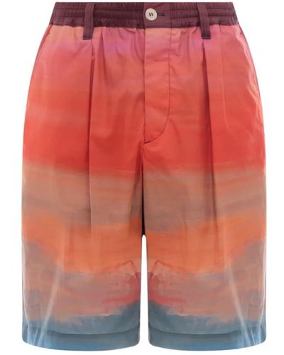 Marni Multicolor Casual Shorts Ss23 - Rot