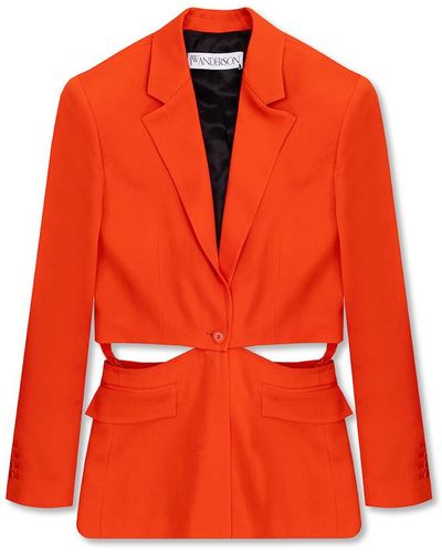 JW Anderson Blazer with decorative cut-out - Rosso