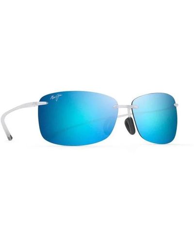 Maui Jim Transparente rahmen sonnenbrille - Blau