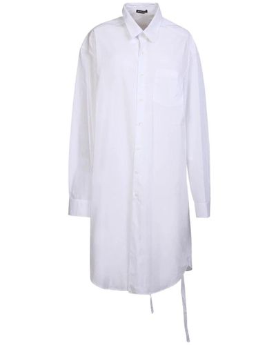 Ann Demeulemeester Camisa clásica blanca de algodón - Blanco
