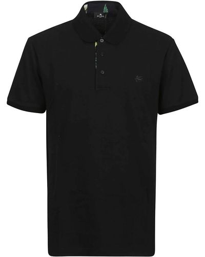 Etro Polo shirts,weißes poloshirt mit kurzen ärmeln - Schwarz