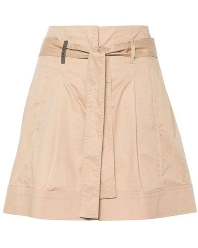 Peserico Short Skirts - Natural