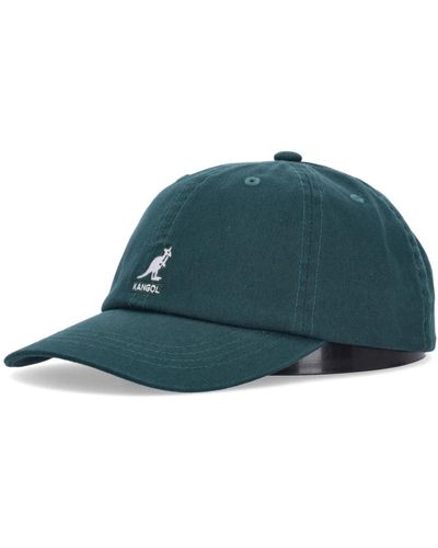 Kangol Curved visor cap man washed baseball - Verde