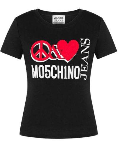 Moschino T-shirt con logo a maniche corte - Nero