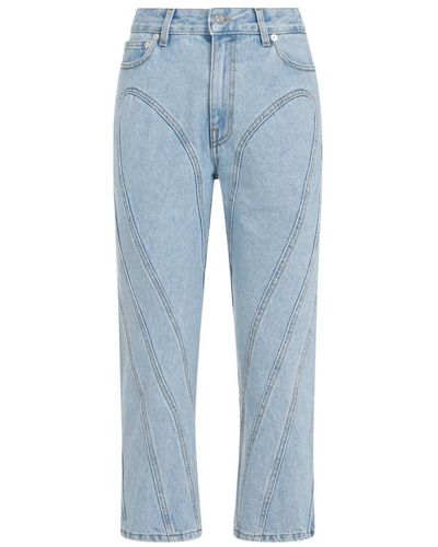 Mugler Jeans > straight jeans - Bleu