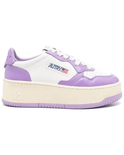 Autry Lila sneakers mit lila akzenten - Blau