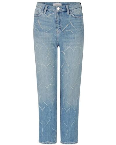 Rich & Royal Vintage straight dunkelblau mit herz artwork jeans