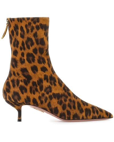 Aquazzura Leopard print montmartre bootie stiefeletten - Braun