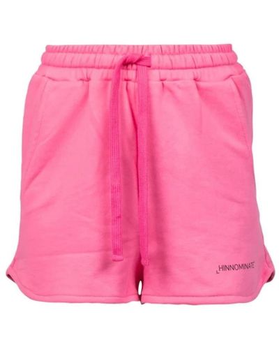 hinnominate Shorts laterales rosa geranio fruncidos