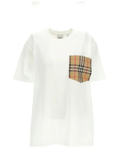 Burberry Klassisches taschen-t-shirt - Weiß