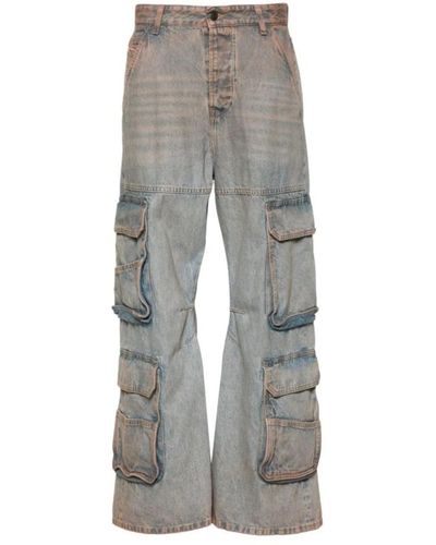 DIESEL Straight jeans - Gris