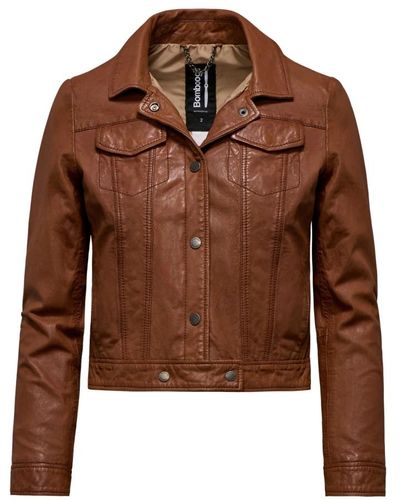 Bomboogie Zigy leather jacket - Marrón