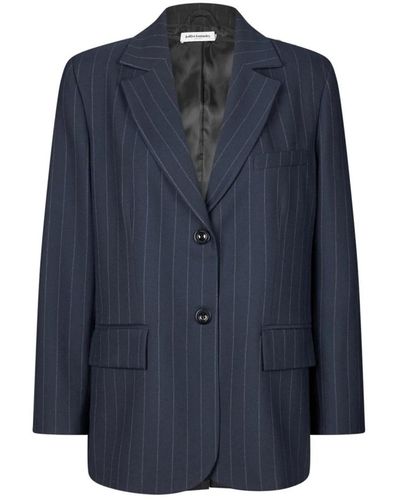 Lolly's Laundry Klassischer oversize blazer mit streifenmuster - Blau