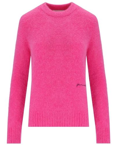 Ganni Round-neck knitwear - Pink
