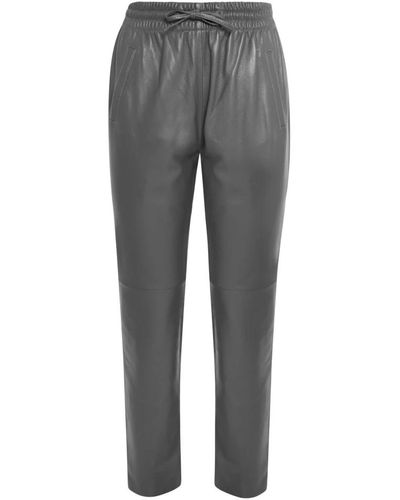 Oakwood Trousers > leather trousers - Gris
