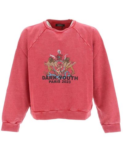 Liberal Youth Ministry Sunwashed bedruckter sweatshirt - Rot