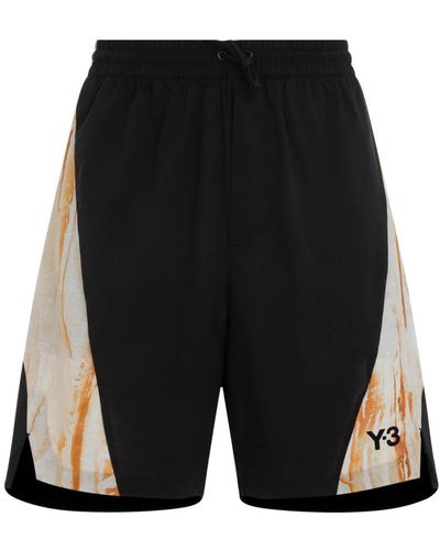 Y-3 Schwarze rostfarbene shorts
