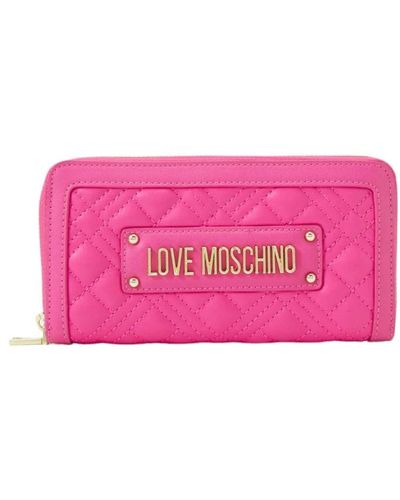 Love Moschino Gepolstertes pu-portemonnaie in fuchsia - Pink