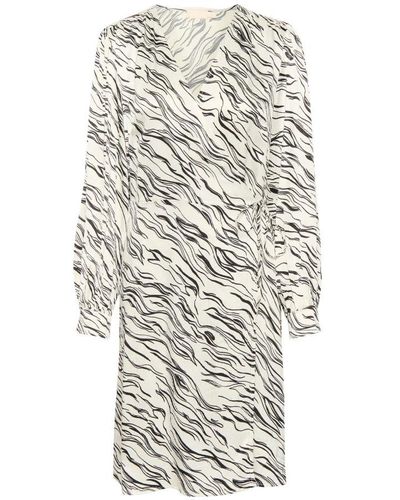 Soaked In Luxury Wrap Dresses - White
