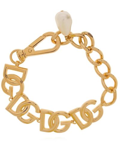Dolce & Gabbana Armband mit Logo - Mettallic