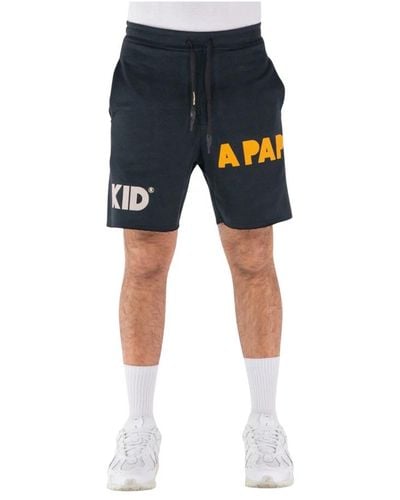 A PAPER KID Logo shorts schwarz modell s4pkuabe047,casual shorts - Blau