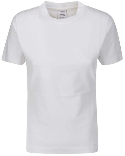 Vetements Camiseta ajustada con logo bordado - Blanco