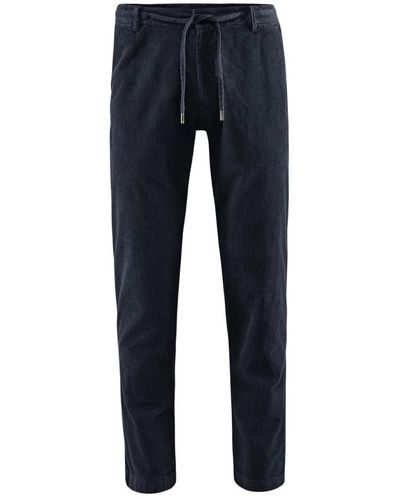 Bomboogie Pantaloni chino in velluto con cordino - Blu