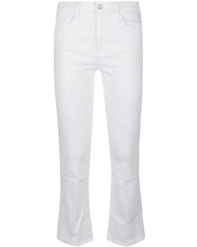 FRAME LE Crop Mini Boot Jeans - Weiß